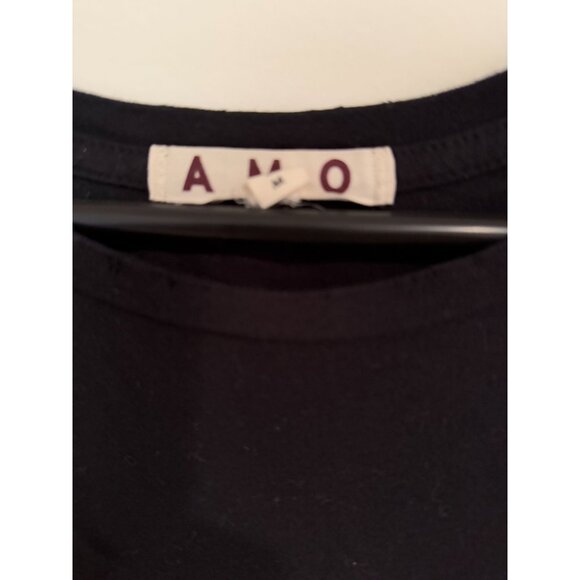 Amo Black Ruffle Sleeve Womens Top Size M - Picture 3 of 3